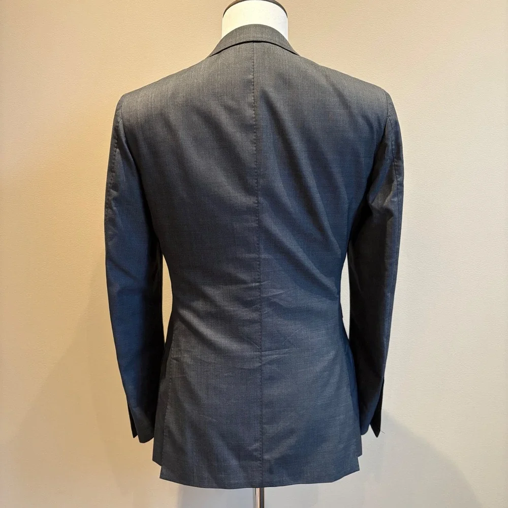 Lot 2 SuitSupply Sienna Blazer 34R Charcoal Grey Wool Vitale Barberis Canonico